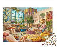 Bohemian Living Room Jigsaw Puzzles for Adults Interesting Puzzle Game 1000 Jigsaws Educational Games for Adults Gifts 38x26cm/1000pcs