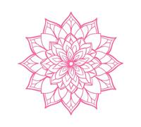 Bohemian Mandalas Wall Decals Paster Paper 54.6x55.9cm Car Body Decoration Pink