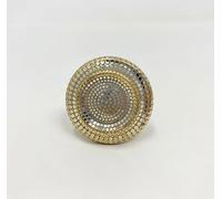Bohemian Moroccan Gold & Grey Round Drawer Knob Cupboard Pull Drawer Brass Etched Drawer Knob