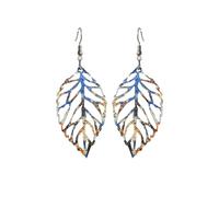 Bohemian Nature Wooden Leaf Dangle Drop Earrings,Fall Leaf Earrings, Vintage Lightweight Boho Hollow leaf Hook Earrings for Women Girls,Handmade Antique Ethnic Jewelry,Unique Fall Jewelry for Women