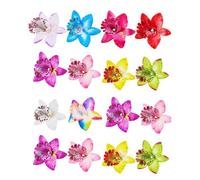 Bohemian Orchid Hair Clips 30pcs Fabric and Iron Barrettes