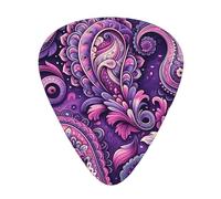 Bohemian-Paisley 12 Pack Guitar Picks With 3 Thicknesses And Storage Box, Abs Plectrums For Electric Bass Guitar Players
