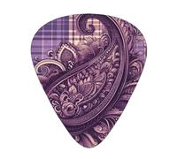 Bohemian-Paisley-Palid 12 Pack Guitar Picks With 3 Thicknesses And Storage Box, Abs Plectrums For Electric Bass Guitar Players