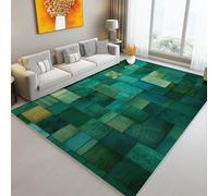 Bohemian Pattern Area Rug 100 X 150 Cm Machine Washable Rug For Living Room Non Slip Non Shedding Area Rugs Soft Short Pile Carpet For Dining Room Office Green Blue