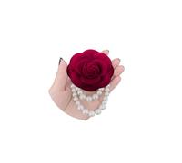 Bohemian Pearl Safety Brooch Pins Flower Hair Flowers Hairpin Headpieces, Shawl Clips for Women Girls Vintage Collar Brooch, Metal, no gemstone