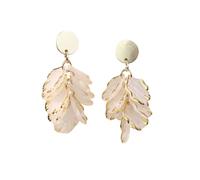 Bohemian Petal Dangle Drop Earrings Colorful Resin Flower Petal Dangle Earrings with Gold Trim Boho Statement Aesthetic Jewelry for Women, Zinc, No Gemstone