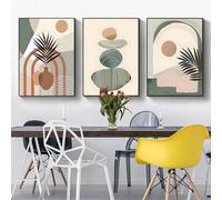 Bohemian Poster Set - Aesthetic Plant Pictures, Modern Abstract Art, Boho Decorative Wall Pictures, Without Frame (3 Pieces, 8.50 x 70 cm)