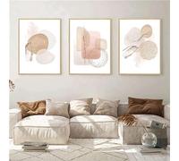 Bohemian Poster Set: Aesthetic Plant Pictures, Modern Abstract Art, Boho Decorative, Without Frame (30 x 40 cm x 3 Pieces)