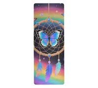 Bohemian Rainbow Dream Catcher yoga mat foldable for home gym printed, non slip, hot yoga towel non slip with bag for carrying tapete para ejercicio 71x26 inches