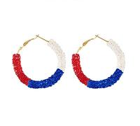 Bohemian Shiny Glitter Sequins Hoop Earrings Wrapped Gold Plated Circle Statement Rhinestone Dangle Drop Earrings for Women Girls Boho Jewelry, Metal, sequin