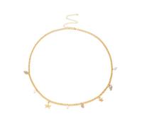 Bohemian Starfish Conch & Pearl Dangle Adjustable Body Chain for Women Girls, Gold-Plated Seashell Waist Chain Coastal Jewellery for Summer Beach Holiday (Small)
