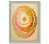 Bohemian Style Abstract Dreamcatcher Concentric Circles In Soft Pastel Colours Artwork Framed Wall Art Print A4 Artery8 Light Grey One Size