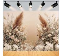 Bohemian Style Backdrop for Maternity Photography Bohemian Pampas Grass Art Backdrops Adult Women Wedding Maternity Bridal Shower Anniversary Birthday Baby Shower Decorative Backdrops(C, 5x3feet)