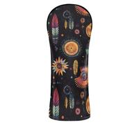Bohemian Style Elements Retro Golf Club Cover Set Waterproof Headcover with Number Tag for Driver Fairway Wood Hybrids