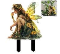 Bohemian Style Fairy Garden Ornaments,Fairy Garden Ornaments Outdoor,F/airy Garden Accessories Indoor Outdoor,Green F/airy Decoration Stick In the Ground,for Garden,Courtyards,Flower Beds,Lawns