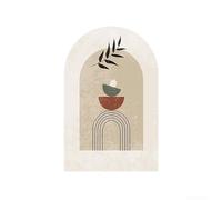 Bohemian Style Geometric Arch Wall Decals Self-Stick PVC Stickers for Home Decoration Orange 2 Sheets 90x30cm(UV26T60037T_R)