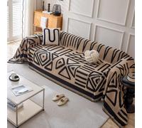 Bohemian Style Geometric patterns Decorative Blanket Protector from Pets Multi-functional Throws for Sofas Large 1/2/3/4 Seater,Extra Large Throws for Settees,Woven Sofa Throws Large D 180 * 420CM