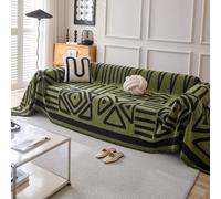Bohemian Style Geometric patterns Decorative Blanket Protector from Pets Multi-functional Throws for Sofas Large 1/2/3/4 Seater,Extra Large Throws for Settees,Woven Sofa Throws Large F 180 * 90CM