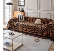 Bohemian Style Geometric patterns Decorative Blanket Protector from Pets Multi-functional Throws for Sofas Large 1/2/3/4 Seater,Extra Large Throws for Settees,Woven Sofa Throws Large E 180 * 130CM
