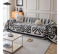 Bohemian Style Geometric patterns Decorative Blanket Protector from Pets Multi-functional Throws for Sofas Large 1/2/3/4 Seater,Extra Large Throws for Settees,Woven Sofa Throws Large B 230 * 130CM