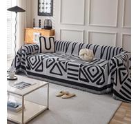 Bohemian Style Geometric patterns Decorative Blanket Protector from Pets Multi-functional Throws for Sofas Large 1/2/3/4 Seater,Extra Large Throws for Settees,Woven Sofa Throws Large C 180 * 380CM