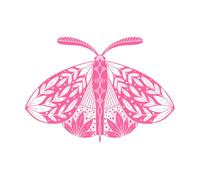Bohemian Style Moth Butterfly Mysterious Universe Insect Wings Wall Decals Paster Paper 34x58.7cm Window Decals Pink