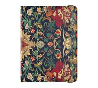 Bohemian-style Retro Vine Pattern Floral Motifs Leather waterproof passport holder for travel Travel Documents Organizer Protector Travel Passport Wallet for men Waterproof
