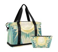 Bohemian Tarot Astrology Color Star Moon Large Travel Duffel Luggage Large Carry On Bag with Toiletry Bag for Workout Multifunctional, Bohemian Tarot Astrology color star Moon, One Size