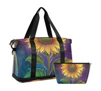 Bohemian Tarot Astrology Yellow Sunflower Duffel Bag Large Carry On Airport Bag with Adjustable Strap for Trip Large Capacity, Bohemian Tarot astrology yellow sunflower, 1 size, Bohemian Tarot