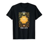 Bohemian Tarot Card The Sun Spiritual Artwork Fire Element Value Graphic T-Shirt, Men, Black, M