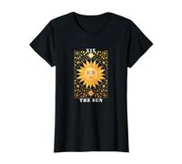 Bohemian Tarot Card The Sun Spiritual Artwork Fire Element Value Graphic T-Shirt, Women, Black, M