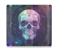 Bohemian Tarro Astrology White Skull Premium Leather Toursuit car registration and insurance card holder Truck Accessories for Cards, Essential Document Driver License, Bohemian Tarro Astrology White
