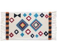Bohemian Tassel Rug ，Highly Absorbent Microfiber Door Mat and Pet Rug, Non Slip Thick Washable Area and Bath Mat Soft Chenille for Kitchen Bathroom Bedroom Indoor and Outdoor(Color:C-white)