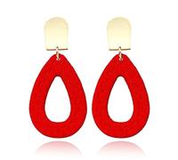 Bohemian Teardrop Earrings Acrylic Geometric Braid Drop Dangle Earrings Handmade Fashion Statement Earrings for Women Accessories 80s 90s Retro Jewelry, Acrylic, No Gemstone