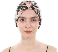 Bohemian Turbans for Women,Elastic Headwrap Beanie Hat,Chemo Headwear,Sleep Cap,Hijab Undercap,Hair Wrap for Sleeping,Double Layered with Interior Lining (UK, Alpha, One Size, A)