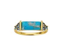 Bohemian Turquoise Blue Cz Thin Band Ring for Women Men Statement Retro Cubic Zirconia Stackable Index Finger Rings Eternity Egagement Wedding Anniversary Vintage Gifts Comfort Promise Jewelry, Metal