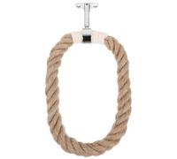 Bohemian Wall Mounted Towel Holder Ring for Bathroom Decoration | Hand Woven Iron and Rope Structure, Easy Install Wall Mount, Space Saving Home Accent for Bath Random Style