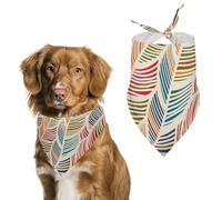 Bohemian Wave Feather Dog Bandanas Puppy Cat Kerchief Scarf Pet Triangle Bandana for Christmas