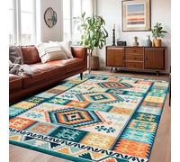 Bohemian Western Totem Ethnic Tribal Colorful Vintage Rugs Floor Mat, Soft Indoor Carpet For Living Room Bedroom, Non-Slip Washable Country Rugs For Hallway Office(A,70x140cm)