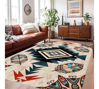 Bohemian Western Totem Ethnic Tribal Colorful Vintage Rugs Floor Mat, Soft Indoor Carpet For Living Room Bedroom, Non-Slip Washable Country Rugs For Hallway Office(J,180x260cm)