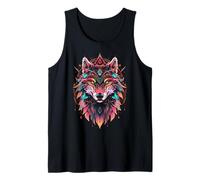 Bohemian Wolf Dreamcatcher Boho Wolf Tank Top