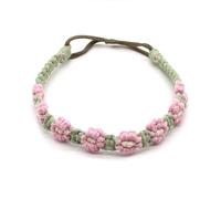 Bohemians Flower Headband for Women Vintage Ethnic Cotton Rope Hair Accessory Handmade Knitted Headdress Party Hairrope
