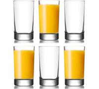 BOHEM'S Small Juice Glasses, Mini Clear Glass Cups Tumblers, 5.1 Oz, Drinking Glassware for Orange Juice, Water, Milk, Coffee, Perfect for Tasting and Small Portions, Set of 6,