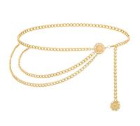 Bohend Punk Circle Waist Chain Gold Metallic Pants Chain Fashion Jeans Body Chain Skirt Accessories For Women And Girls