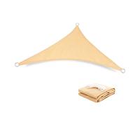 BOHHO Triangle Shade Sails, Heavy Duty Mesh Shade Cloth for Greenhouse, Plant, Pergola, and Backyard Patio Sunshade，Beige, Size/4mX4mX4m