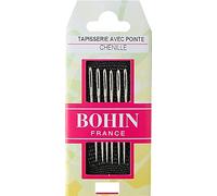 Bohin 00934 Clover Embroidery Needles with point (22), Grey|black|red|beige