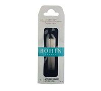 Bohin Applique Long Needles No 9, Metal, Silver, 0.1 x 0.1 x 5 cm