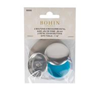 Bohin Buttons Cover, Silver, 38mm
