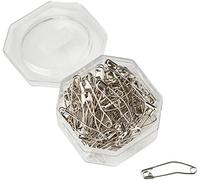 Bohin Curved Safety Pins-Size 2 65 pcs, Silver