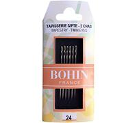Bohin Double Eye Tapestry Hand Needles Size 24, Acrylic, Multicolour, 0.25x3.81x8.25 cm